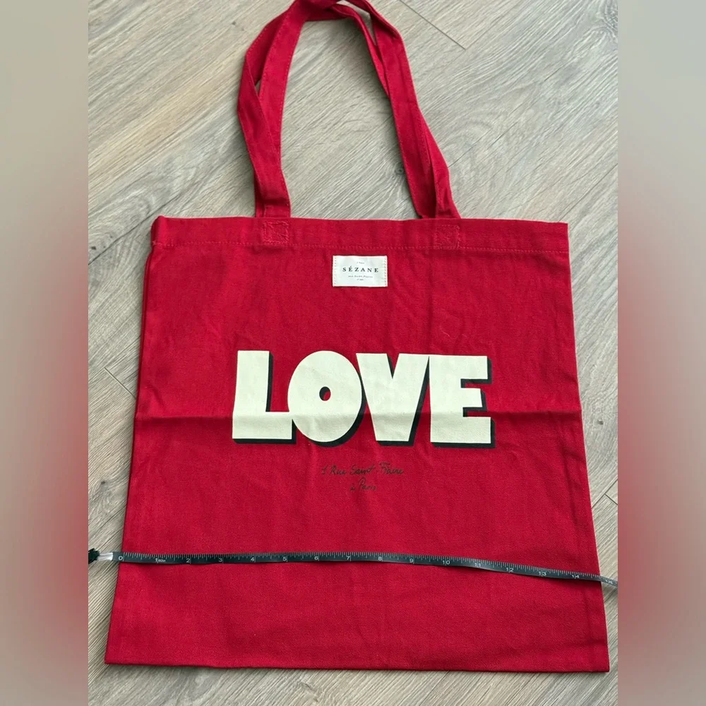 BRAND NEW Sezane Limited Edition Red Love Tote